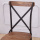 Industrial X Cross Back Metal Dining Chair